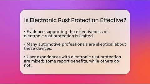 Is Electronic Rust Protection Effective? - Car Collector Enthusiasts