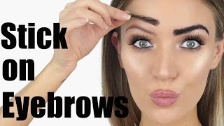 Trying STICK ON EYEBROWS?! | Stephanie Lange