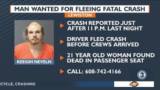 Portage man wanted after fleeing fatal crash