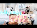 HUBBY & WIFEY CLEAN WITH ME & RENO UPDATES | FIXER UPPER | WE HAVE A DECK!