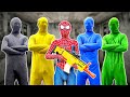 Team spider man in real life  team spiderman vs bad guy team   live action   by bunny life
