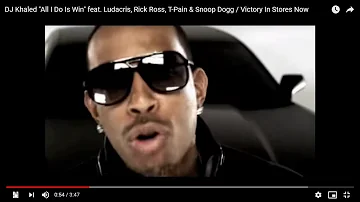 DJ Khaled "All I Do Is Win" feat. Ludacris, Rick Ross, T-Pain & Snoop Dogg - 0:32 - 1:10