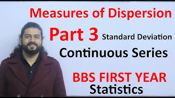 Measure of Dispersion Part 3 Standard Deviation Continuous Series  BBS First Year Statistics 15 Mark