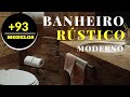 +93 Modelos de Decoração de Banheiros Rústico Moderno