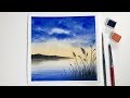 Step by Step Watercolor Painting For Beginners | Simple Watercolor Landscape Painting