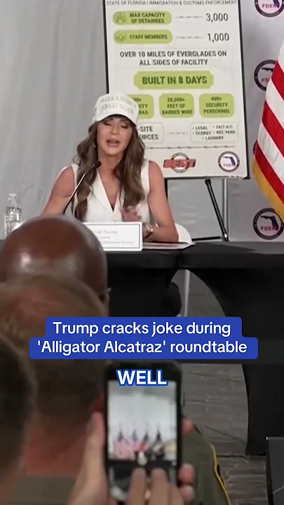Trump cracks joke during ‘Alligator Alcatraz’ roundtable