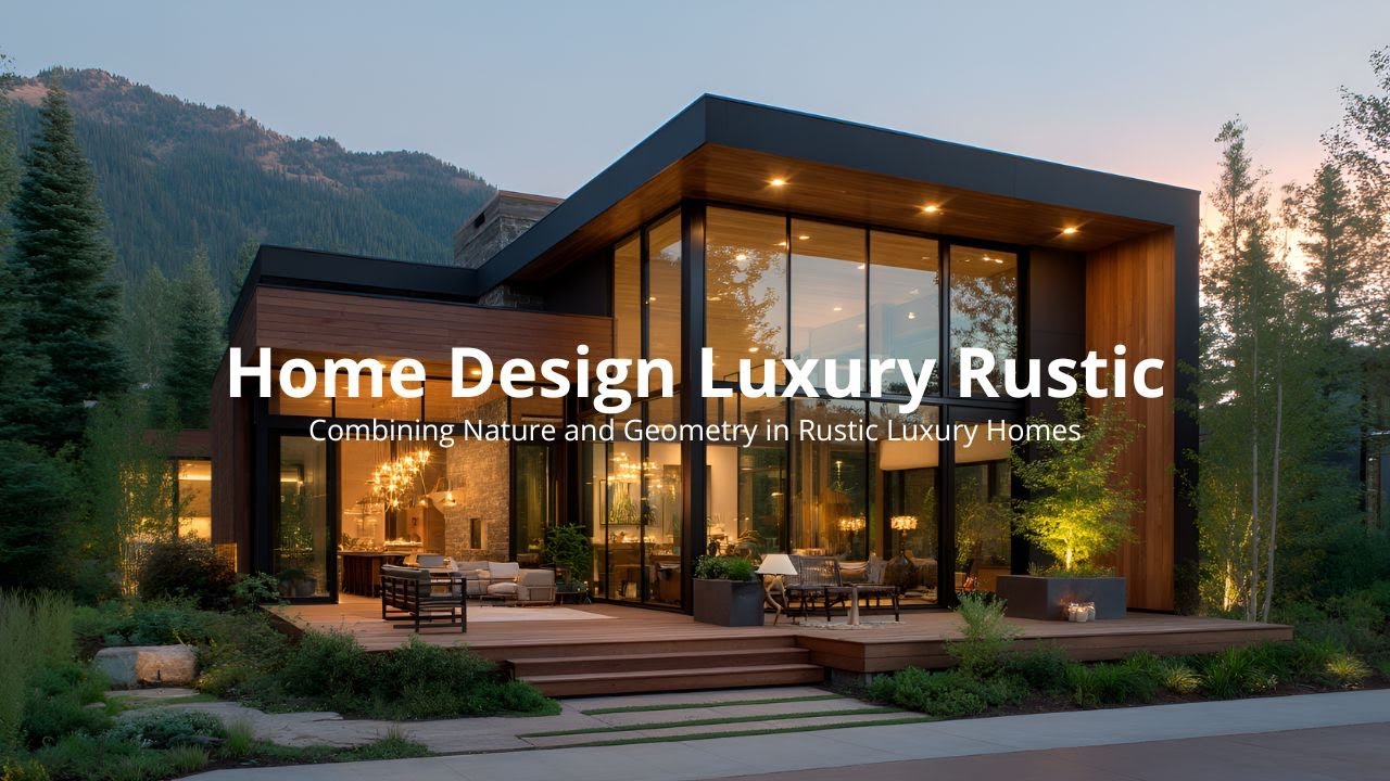 Combining Nature and Geometry in Rustic Luxury Homes
