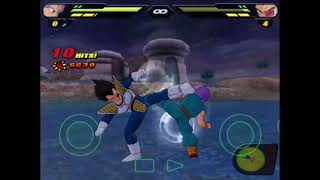 A muted video showing Pan and Kid Trunks VS. Vegeta (Socuter) on Dragon Ball Z: Budokai Tenkaichi 2.