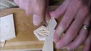 My Chip Carving - 123, Chip carving a simple cross. Step-by-step demonstration to chip carve this simple cross pattern and base. 