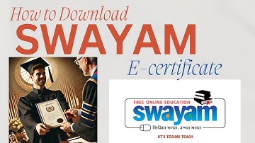 How to download the Swayam E-Certificate #KT