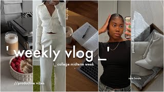 VLOG 🥀 | a week in my life as an influencer and college student in NYC (midterms, content &amp; more)