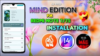 Mind Edition On Redmi Note 7/7s 🔥 Installation Process 😍 Miui 14 🥰 Android 12 ❤️