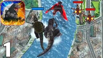 GODZILLA BATTLE LINE - Gameplay Walkthrough Part 1 All Levels (Android & iOS)
