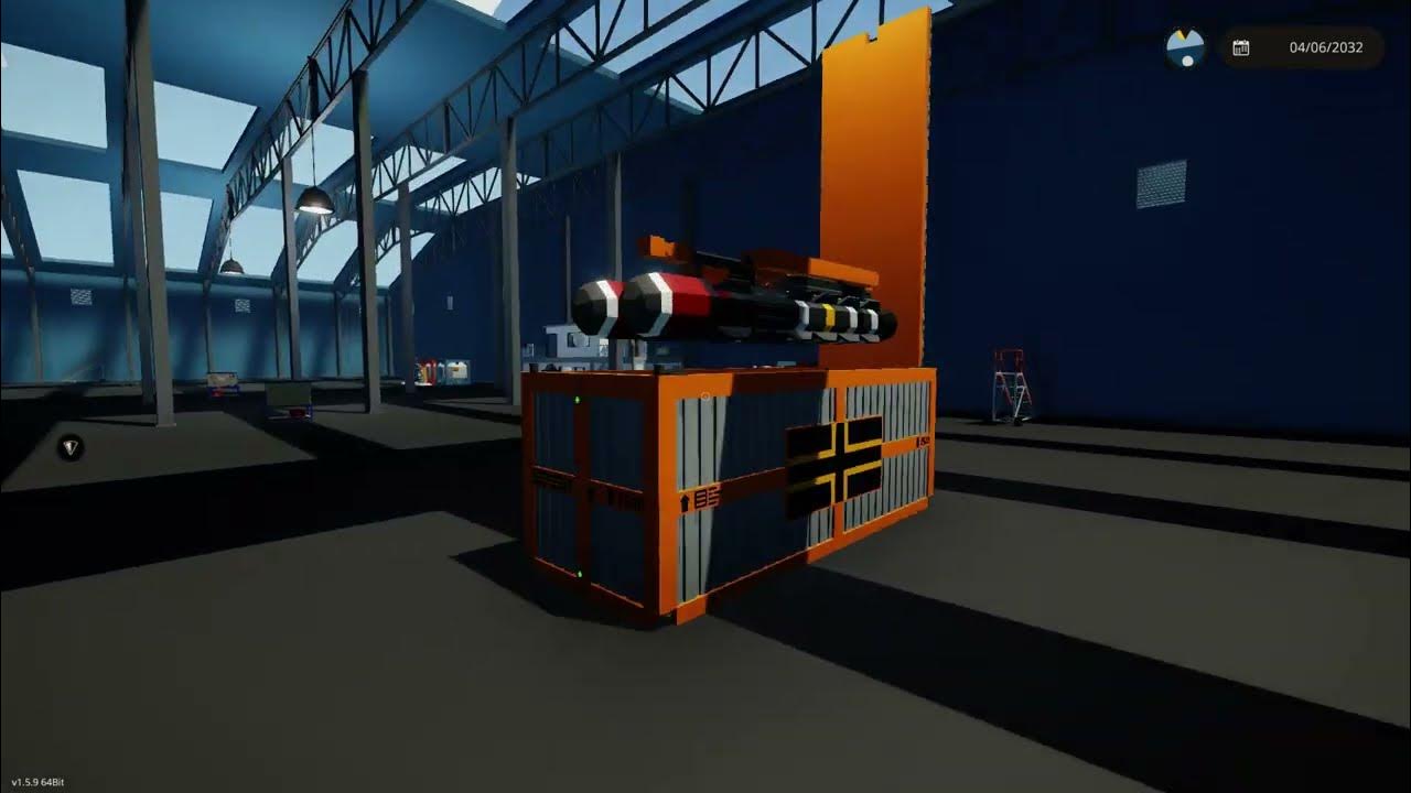 BAR42 GPS missile container remote controlled launch test (Stormworks