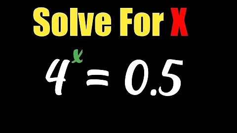 Nice Olympiad exponential Problem || Solve For X 4^x=0.5