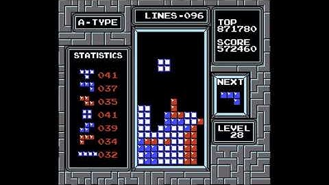 [NES Tetris] Earliest Maxout (163.34 lines, 28 Start)