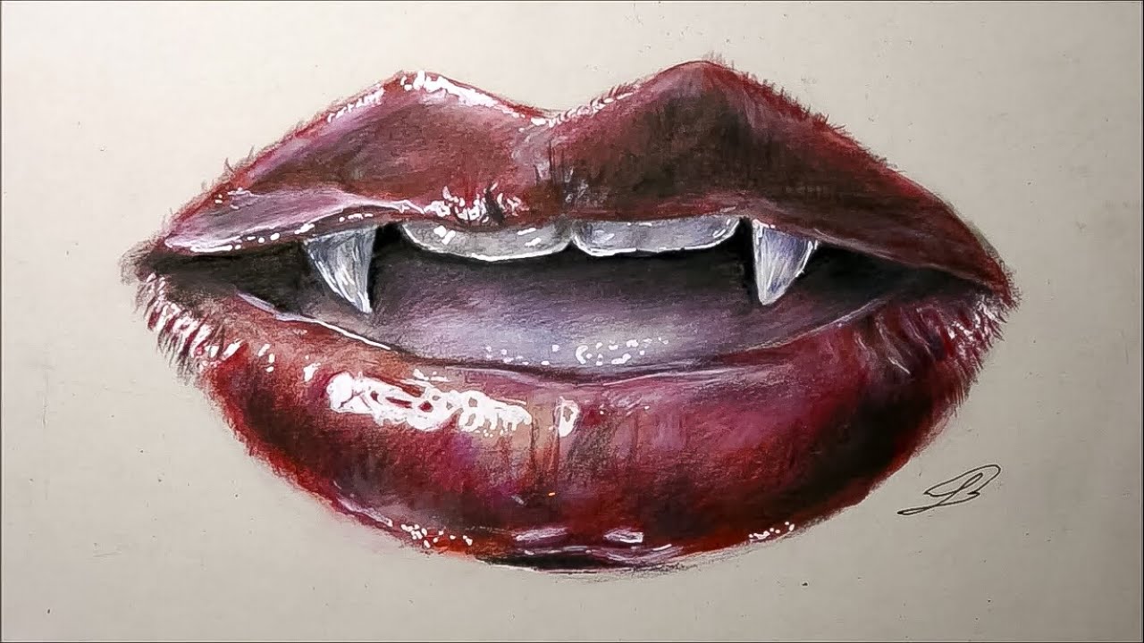 vampire mouth drawing breathtaking website. 