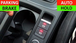 How to use Electronic Handbrake Switch in your Car  Electronic Parking Brake Function and Auto Hold