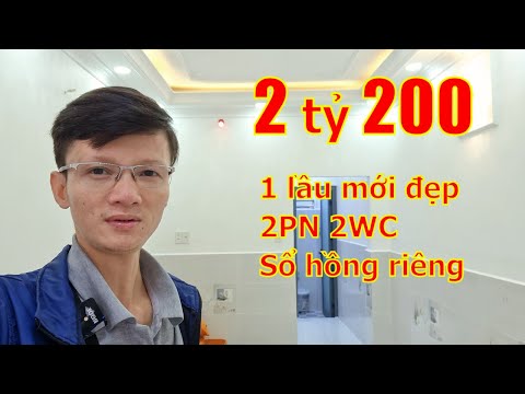 Bán nhà Bình Tân giá rẻ hẻm 295 Tân Hòa Đông. Nhà 1 lầu mới đẹp 2PN 2WC, sổ hồng riêng hoàn công