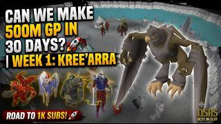 Can We Make 500M GP In 30 Days? 🚀 | Week 1: Kree'arra God Wars Grind | OSRS (day 3 )
