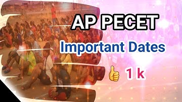 ap pecet 2022 | important dates schedule | pecet notification | @srinupetcreations