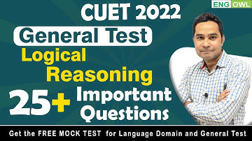 CUET 2022 | General Test | Logical Reasoning | Most Important Question | The English Owl