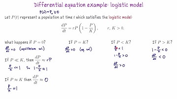 Differential equation for the logistic model