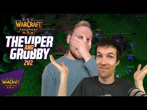 Noob & Pro Warcraft3 team up in 2v2! | AoE2 meets WC3 ft. Grubby