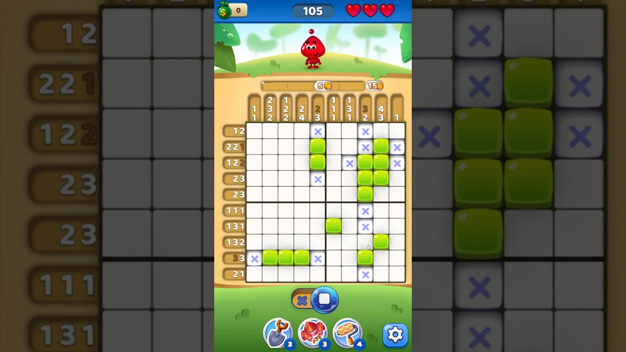 Nono Crossing Picture Nonogram level 105