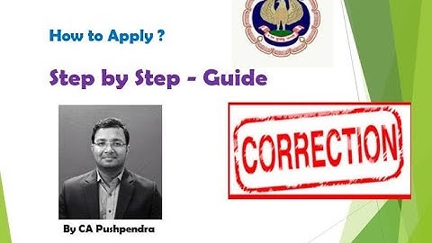 ICAI Correction Window 1 || How to Apply for Correction Window? Correct Way to Apply