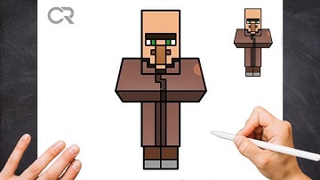 How To Draw VILLAGER Easy step by step | MINECRAFT
