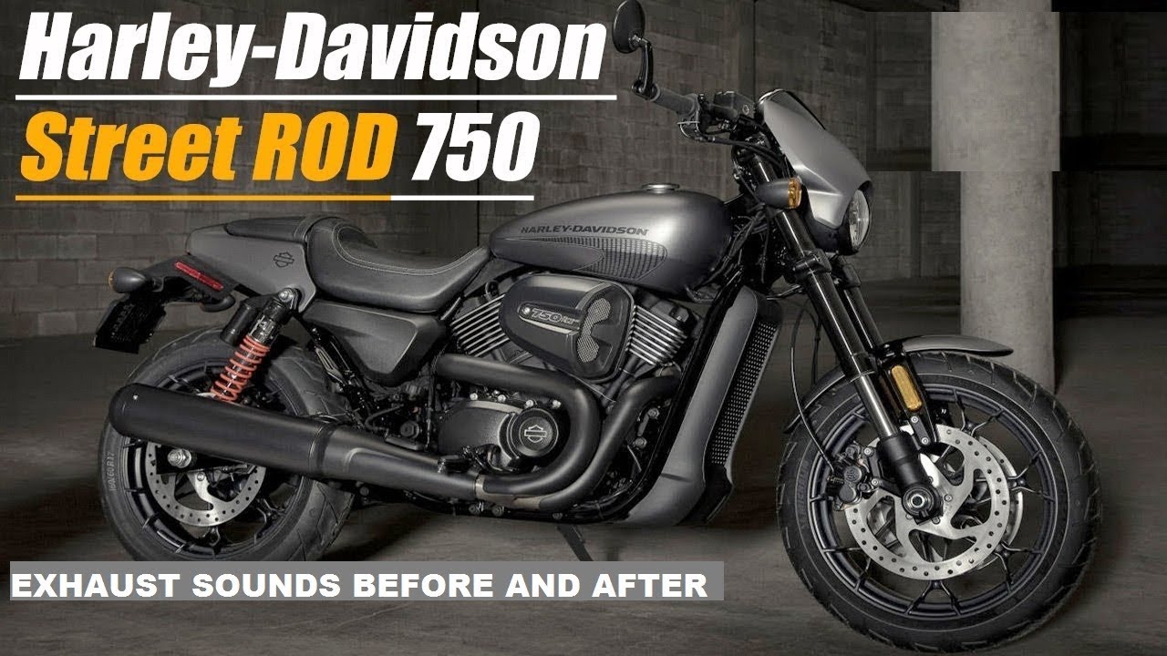 Harley Davidson Street Rod 750 Exhaust Before And After Sounds Youtube