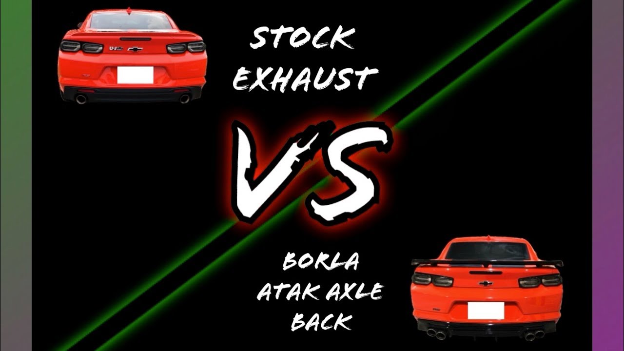 2019 Camaro RS V6 Stock Exhaust vs. Borla Atak Axle Back Camaro V6
