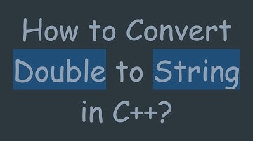 How to Convert Double to String in C++?
