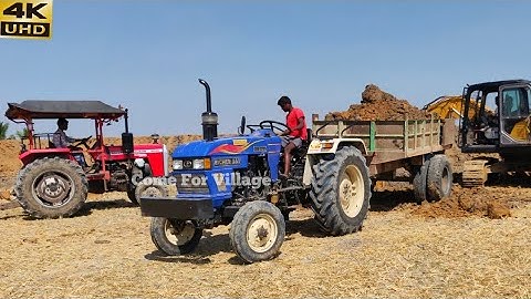 Eicher 551 50hp Range power plus tractor with loaded trolley pulling | John Deere tractor power #CFV