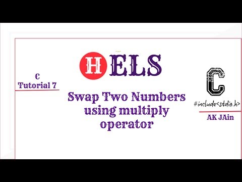 Swap two numbers  using multiply operator