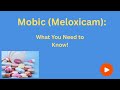 موبیک  ملوکسیکام  توضیح داده شده است  کاربردها  عوارض جانبی و ایمنی سمعها