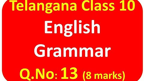 English Grammar. Transformation of sentences. Question number 13 - 8 marks