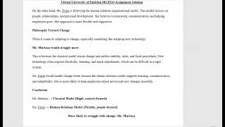 Virtual University Solved MGT510 Assignment Solution MGT510 Spring 2026 | Virtual University