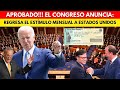 APROBADO!!! MUY BUENAS NOTICIAS DEL CONGRESO: REGRESA EL ESTÍMULO MENSUAL A ESTADOS UNIDOS!