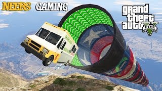 GTA 5 MODS - NEW ULTIMATE STUNT JUMP!!! (Grand Theft Auto Gameplay Video)