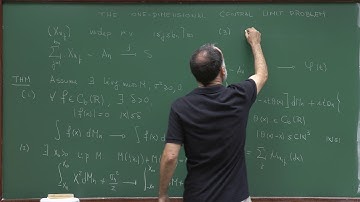 Master Program: Probability Theory - Lecture 22A: The one-dimensional central limit problem, Part 1