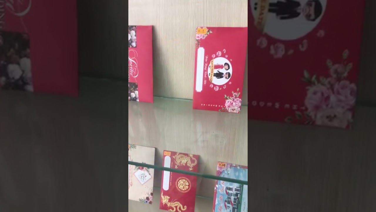 Thiệp cưới đỏ mẫu mới #shorts - youtube