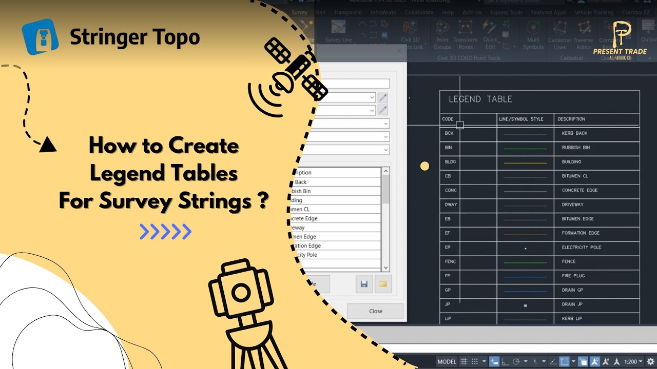 How to Create Legend Tables For Survey Strings Using Stringer Topo? # ...