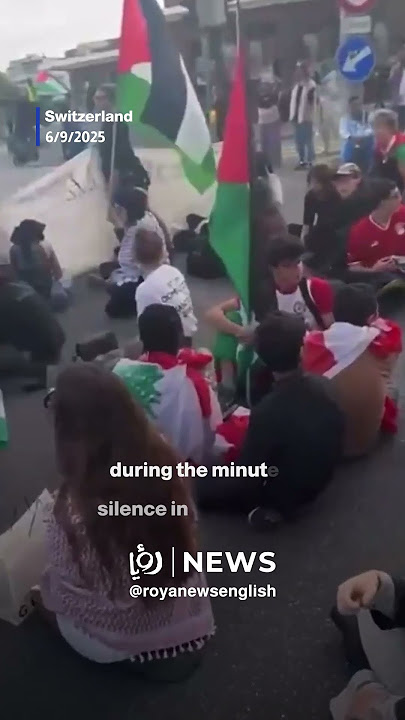Car drives into pro-Palestinian demo in Switzerland during minute’s silence