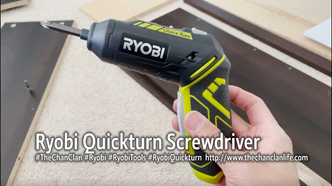 TeckTalk: Ryobi 4-Volt QuickTurn Lithium-Ion Cordless 1/4 in. Hex  Screwdriver Kit Demo - YouTube