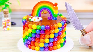 1000+Miniature Rainbow Chocolate Cake Decorating 🌈 Tiny Rainbow Chocolate Cake By Baking Yummy