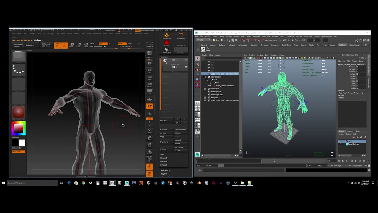 Maya Joints To ZSphere Rig Tool - YouTube