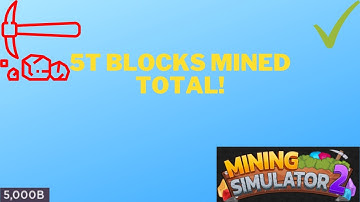 5T blocks mined! |Roblox Mining Simulator 2