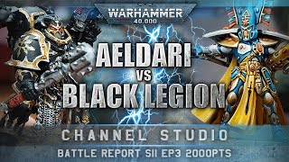 Black Legion vs Craftworlds Eldar Battle Report Warhammer 40K 9th Edition 2000pts S11EP3 DARKTIDE!
